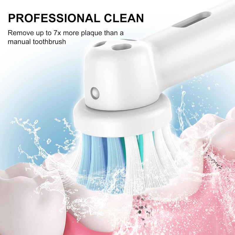 SetSail Toothbrush Heads for Oral B, 16 Pack Professional Electric Toothbrush Replacement Heads Medium Soft Dupont Bristles Replacement Toothbrush Heads Precision Clean Brush Heads Refills - Image 2